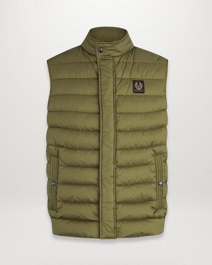 Gilet Belstaff Homme Insulator Vert Nylon Soldes RT1690485